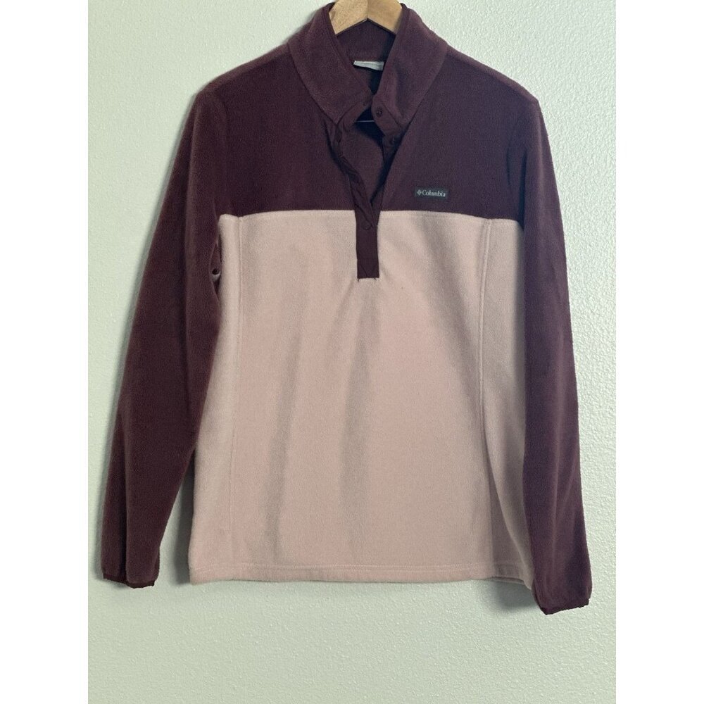 NWT Womens‎ Columbia Fleece Pullover Sz XL 1/4 Snap Purple Benton Springs Jacket